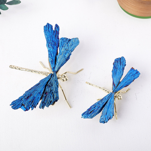 Bán Buôn Đá Tự Nhiên Aura Pha Lê Khắc Aura Đen Tourmaline Con Chuồn Chuồn Cho Món Quà Thủ Công Trang Trí Trang Trí Nội Thất - Product Image 3