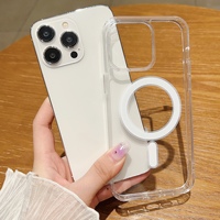 Clair TPU Acrylique En Gros Téléphone Portable Magnétique Couverture Arrière Téléphone étui pour iphone 15 14 13 12 11 Pro Max XS 7 8 Plus