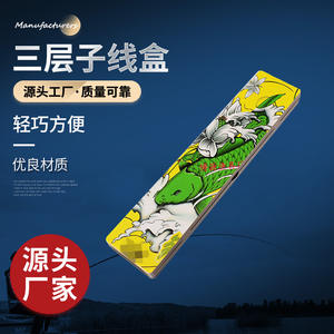 Caja de línea de pesca de tres capas de primera calidad, Material Abs portátil de 40cm para uso en ríos, estuche de almacenamiento Universal para aparejos - Product Image 1