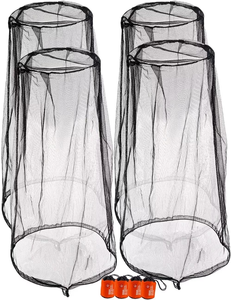 Malla Mosquitera para la Cabeza, Protección Facial contra Insectos, Malla Fina <span class=keywords><strong>de</strong></span> Poliéster Ultraligera con Cordón Ajustable para Camping, Senderismo y Pesca - Product Image 1