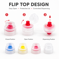 Bouchon à clapet de qualité alimentaire avec valve en silicone, bec verseur en plastique anti-fuite pour emballage de sauces, purées et boissons - Vente en gros