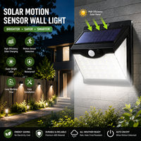 Projecteur LED solaire extérieur à détecteur de mouvement, étanche IP65, certifié CE, batterie incluse, montage mural, jardin, rue, 8-10 heures d'autonomie
