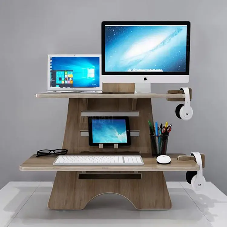 Professional Customized DIY Small Sit Stand Folding Writing Desk Computer Table