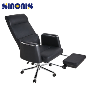 เก้าอี้สำนักงานสำหรับผู้บริหารที่ทันสมัยของผู้ผลิต Sinonis เก้าอี้ยกหนัง PU และดีไซน์ตาข่าย - Product Image 1