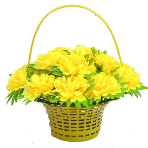<span class=keywords><strong>Couronne</strong></span> funéraire en chrysanthèmes artificiels en soie <span class=keywords><strong>de</strong></span> 35 cm, vente en gros à bas prix, fournisseur <span class=keywords><strong>de</strong></span> Yiwu <span class=keywords><strong>pour</strong></span> cimetière - Product Image 6