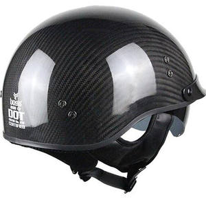 Casque demi-coque rétro en fibre de carbone certifié DOT, nouveau casque de moto pour le cyclisme en plein air - Product Image 1