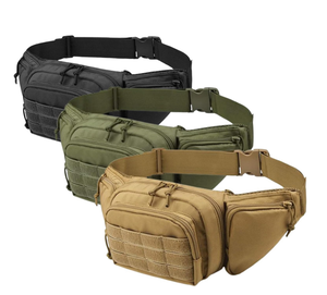 DFW0114 Sac banane camouflage vert kaki noir Molle avec ceintures réglables - Product Image 2