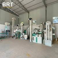 Machine à décortiquer le riz automatique haute efficacité 1200 kg/h avec éliminateur de brinques, blanchisseur et polisseur pour fermes et usines commerciales