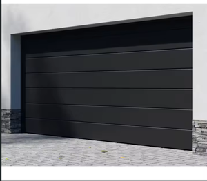 Pintu Garasi Gulung Tanpa Rangka Baja Permukaan Cermin Hitam Buram Modern Pintu Garasi Elektrik - Product Image 3