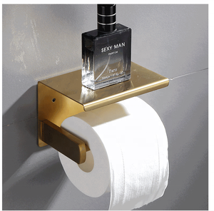 粘着式トイレットペーパーホルダー、電話棚付き、浴室・キッチン用、壁に貼るタイプ - Product Image 4