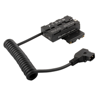 Câble spiralé D-TAP DTAP pour accessoires d'appareil photo Sony, adaptateur chargeur coupleur DC double face pour batteries factices NP-F550 F750 F970