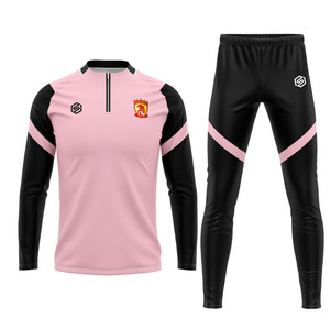 Survêtement de football respirant et chaud 100 % polyester, uniformes d'entraînement de club sublimés pour adultes, tenues de football personnalisées pour hommes, OEM - Product Image 3