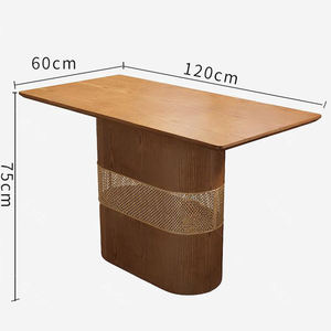 Sıcak Satış Kare Masif Ahşap Masa ve Sandalye Kahve Dükkanı Mobilyası PU Deri Kanepe Koltuk Ticari Restoran Mobilyası - Product Image 5