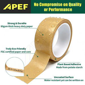 Nastro Adesivo in Carta Kraft Gommata Personalizzato <span class=keywords><strong>Nero</strong></span> per Elettronica, Nastro di Sicurezza Rinforzato in Carta Kraft - Product Image 3