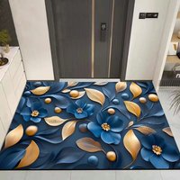 Tapis de porte antidérapant super absorbant à séchage rapide à motif floral en diatomite, très vendu
