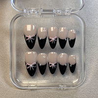 Prix de Gros Faux Ongles Faits Main en Strass Brillants, Ongles à Coller de Luxe avec Décoration Diamants, Emballage Boîte, Design Élégant