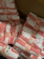 Serviette de Bain en Polaire Corail Rayée Multicolore en Gros pour Adultes/Enfants, Idéale pour la Maison, l'École, la Piscine et la Plage