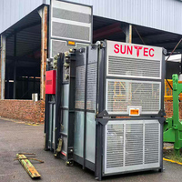 Ascenseur de chantier électrique à double cabine, monte-charge pour conteneurs, composants principaux incluant moteur et engrenages