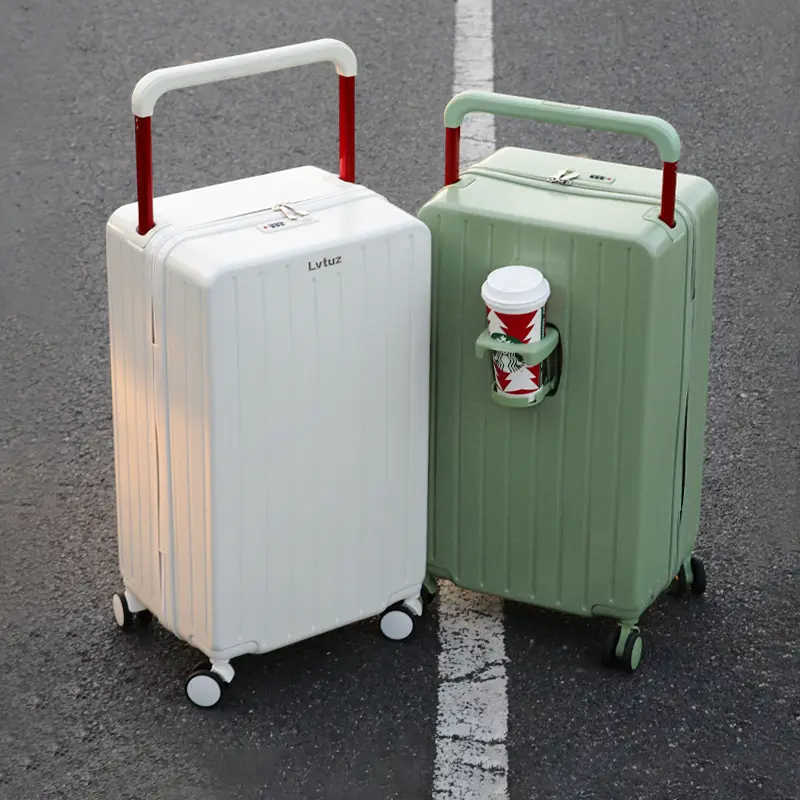 Grosir aluminium bagasi dengan penuh aluminium Shell 20 "24 inci perjalanan koper kasus bagasi