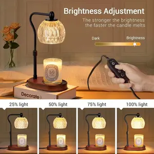 Aromatherapie Kaars Warmer Lamp Vintage Home Decor Led Lamp Slaapkamer Elektrische Etherische Olie Diffuser Kachel Met Timer