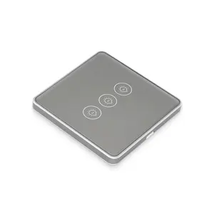 1/2/3/4 Gang EU tuya App panel táctil de cristal luz de pared ble WiFi inalámbrico interruptor inteligente con marco de aleación de aluminio Alexa google home