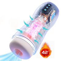 Masturbateur masculin automatique avec fonction de succion, vibration et chauffage, pompe à pénis, jouet sexuel pour hommes, livraison directe.