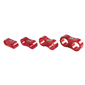 Abrazaderas de aluminio de doble orificio AN4 AN6 AN8 AN10 rojas para fijación de tuberías de aceite - Product Image 2