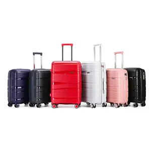 Высококачественная полипропиленовая сумка для багажа на колесиках, новая полипропиленовая жесткая оболочка, полипропиленовый новейший чемодан для дорожной сумки, наборы багажа