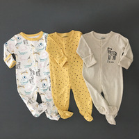 Combinaison thermique pour bébé, nouveau style printemps-automne, 3 pièces/pack, manches longues, 100% coton pour bébé