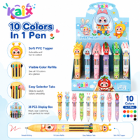 KAIX Lindos Bolígrafos de Gel de PVC al por Mayor con Logotipo Personalizado, Sets de 10 Colores, Tinta Multicolor, Bolígrafo de Gel Multicolor para Recompensas Escolares
