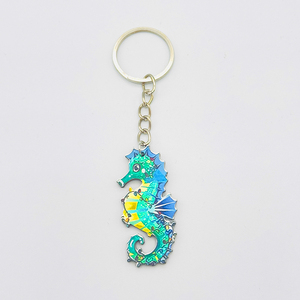 Color-Printed Customizable Seahorse Digital Photo Keychain Eco-Friendly Portable Unique Design Wood Souvenir Made China