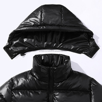 Veste d'hiver en duvet épais à capuche pour hommes