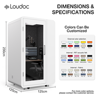 Cabine acoustique insonorisée sur mesure pour studio d'enregistrement, diffusion en direct, chant, karaoké, salle de lecture et isolation sonore