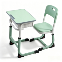 Ensemble Chaise et Bureau d'Étudiant Moderne en Forme de C, Stable, Réglable, Écologique et Durable pour Salle de Classe, Étude et Atelier