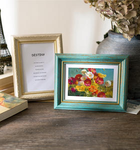 Cadre photo de style européen rétro classique fait à la main présentoir créatif carte postale voyage et famille mémorial <span class=keywords><strong>photos</strong></span> cadre photo - Product Image 3