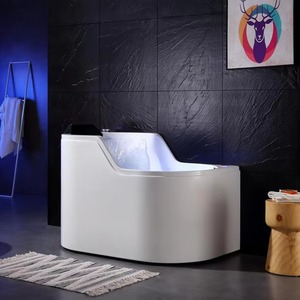 SPA interior Jakuzi Mini bañera masaje de aire Whirlpool LED bañera pequeña de lujo para <span class=keywords><strong>1</strong></span> gente Fabricación de China precio bajo - Product Image 3