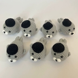 Peluche <span class=keywords><strong>de</strong></span> foca <span class=keywords><strong>amigurumi</strong></span> <span class=keywords><strong>de</strong></span> ganchillo hecho a mano, lindo animal marino, mini juguete, regalo <span class=keywords><strong>de</strong></span> cumpleaños para amantes <span class=keywords><strong>de</strong></span> la vida marina, algodón PP lavado - Product Image 2