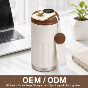Tazza da Caffè in Acciaio Inossidabile 316 da 510ml con Cinghia, Coperchio Intelligente Isolato, Mantiene il Freddo, Grande Capacità, Design Elegante e Moderno, da Asporto per Donne - Product Image 6