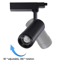 Utilisation optimale de la lumière, zoomable 10x ° -60 °   Projecteur LED sur rail à angle de faisceau réglable, multi-CCT 2700K-6500K, pour exposition en musée
