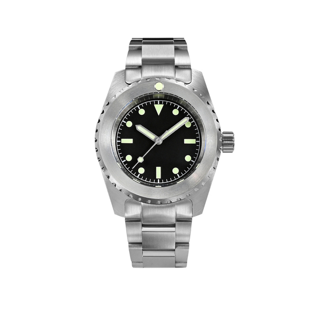 Retro Men Diver Watch 41mm Classic Vintage Miyota Self-winding Mechanical Leather Strap Stainless Steel 200M Waterproof Luminous
