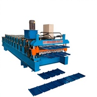 Máquina Formadora de Paneles de Techo de Doble Capa, Máquina de Fabricación de Lámina Corrugada de Acero de Color