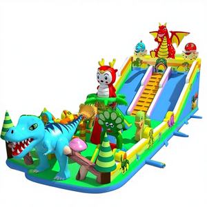 JingChuang Nuevo Equipo de Entretenimiento al Aire Libre para Niños, Tobogán Inflable de PVC de 120 Pies, Castillo Móvil para Parque - Product Image 1