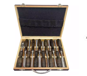 Hete Aanbieding 12-delige Houtbewerkingsbeitelset met houten handvat, timmerbeitel met doosverpakking, doe-het-zelf - Product Image 4