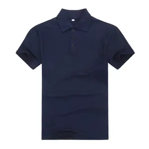 Polo de color sólido para hombre, camiseta personalizada con texto bordado con logo impreso para vendedor, camisa publicitaria