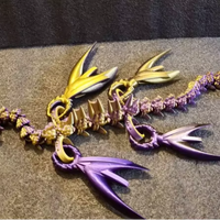 Modèle de dragon coloré imprimable en 3D, imprimé en PLA, personnalisable et disponible à l'achat en gros, jouet articulé imprimé en 3D