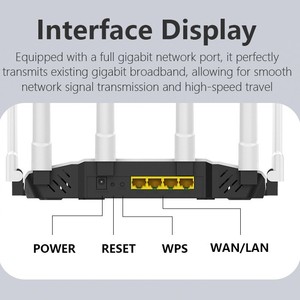 נתב אלחוטי חדש QoS Firewall 3000Mbps Mesh WiFi נתב AP לבית ולמשרד עם WPS ו-VPN, נתב AX3000 WiFi 6 - Product Image 5