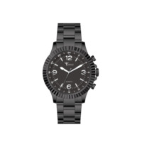Montre unisexe tendance à bord texturé, bracelet en alliage métallique, mouvement à quartz en verre, Seiko analogique, résistante à l'eau 3BAR, polyvalente