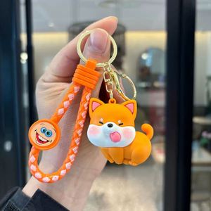 Ensemble de porte-clés Kawaii Shiba Inu pour couple, adorable pendentif en PVC pour sac d'école, clés de voiture - Product Image 4