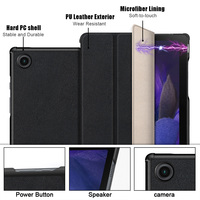 Étui pour Samsung Galaxy Tab A8 10,5 pouces 2021 2022 SM-X200 SM-X205, support pliable à trois volets, coque intelligente pour tablette
