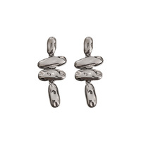 Boucles d'oreilles à pampilles fleuries rétro vintage européennes et américaines, élégantes, légères et luxueuses, en argent, pour femmes, vente en gros